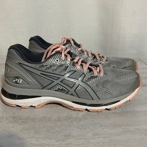 Asics grey with pink